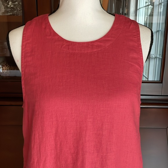 NWT J. Crew Linen Pullovr Rust Orange Red Dress S - Picture 2 of 11